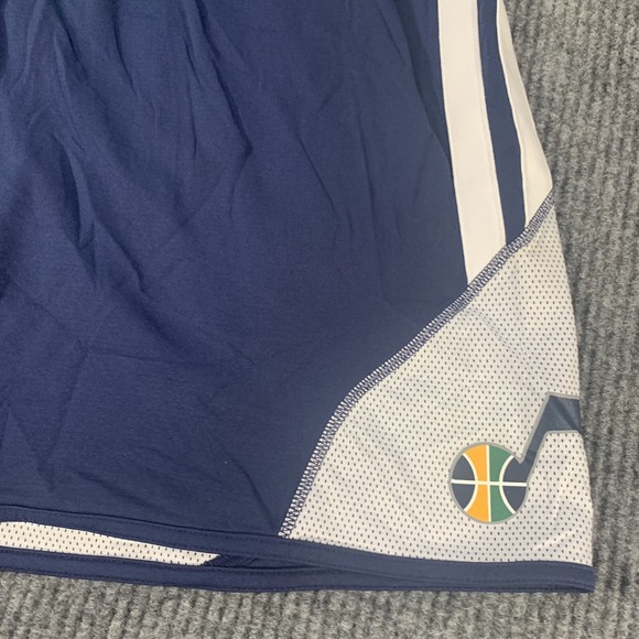 Adidas Utah Jazz Shorts Mens 3XL Plus 2 Blue Striped NBA Basketball Team Issued - Picture 5 of 12
